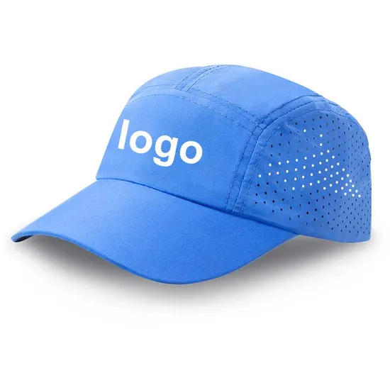 Wholesale Custom Logo 5 Panel Nylon Unstructured Waterproof Laser Running Cap