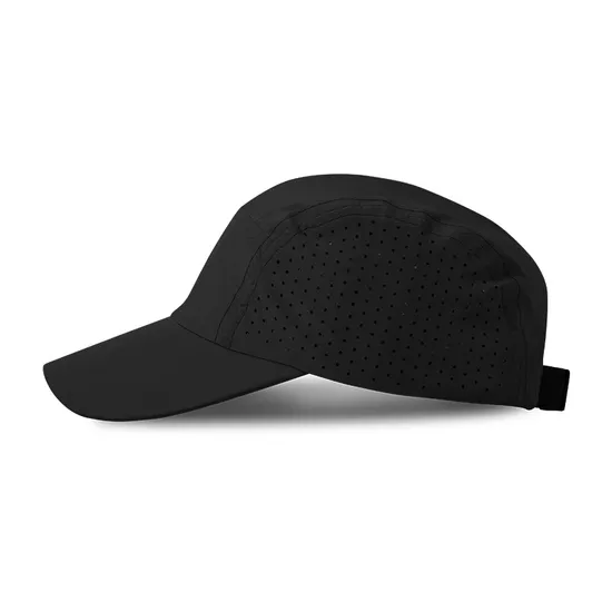 Wholesale Custom Logo 5 Panel Nylon Unstructured Waterproof Laser Running Cap