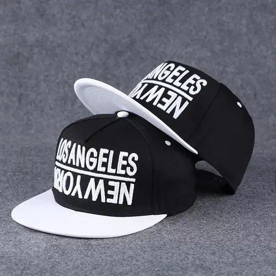 Wholesale Custom Logo Flat Embroidery Snapback Cap for Men