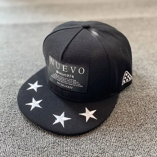 Wholesale Custom Logo Flat Embroidery Snapback Cap for Men