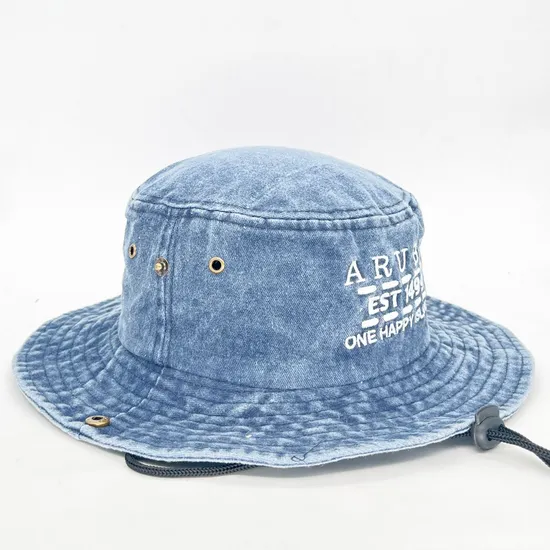 Wholesale Outdoor Jungle Hunting Custom Bucket Hat Men Wide Brim Bonnie Hat Boonie Safari Cap