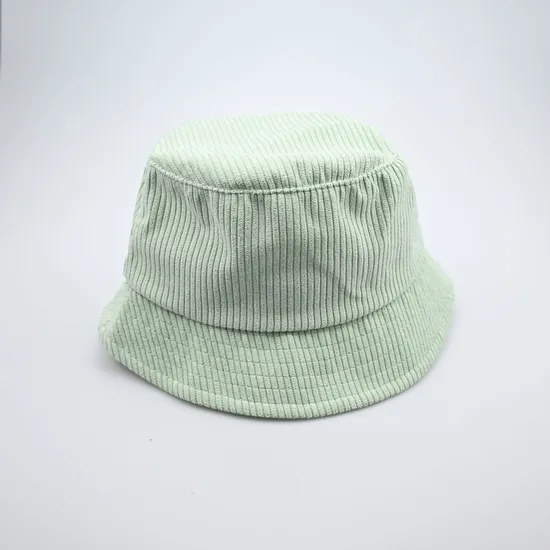 Wholesale Pink Corduroy Bucket Hat with Custom Embroidery Logo Design Outdoor Bucket Cap for Women