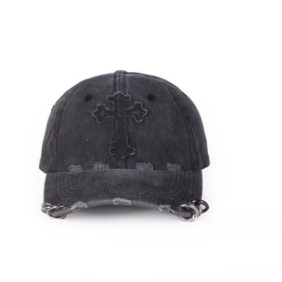 Wholesale Unstructured Distressed Baseball Cap Custom Plain Ripped Vintage Washed Dad Hats