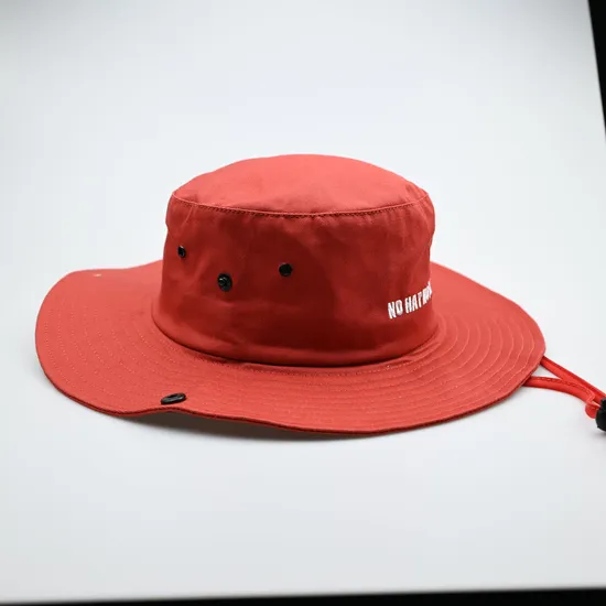 Women and Men Sunscreen Waterproof for Outdoor Fishing Hiking Wide Brim Bonnie Hat Custom Bucket Hat with String