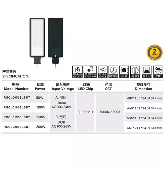 100W 150W 200W 250W 300W Street Lighting LED Outdoor LED Street Light