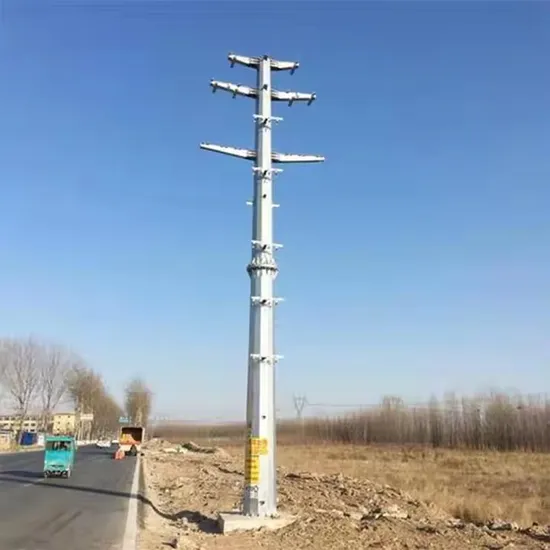 10kv 69kv Galvanized Steel Utility Pole 10m to 17m High Voltage Electric Power Transmission