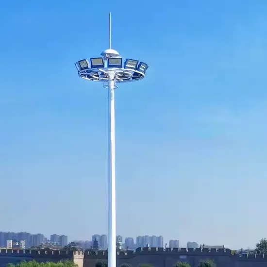 15m~45m Height Customized Solar LED High Mast Light with Lifting System