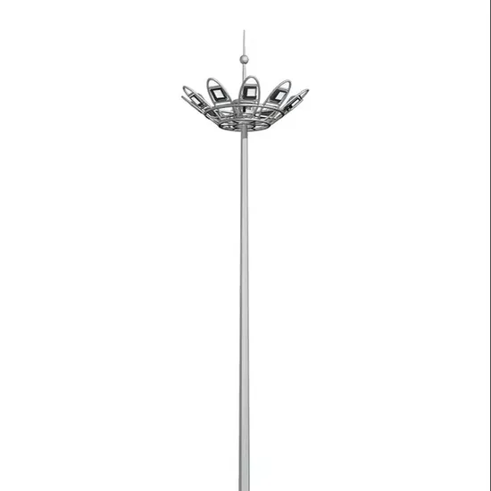 15m High Mast Flood Light Poles Lighting Tower for Plaza Parking Lot