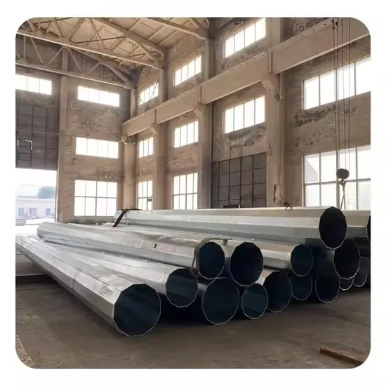 220kv 25FT 30FT 45FT Galvanized Polygonal Durable Electric Steel Pole with Overlap / Flange Connection