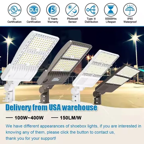 5 Years Warranty Shoebox Street Lighting Fixture LED Parking Lot Lights LED