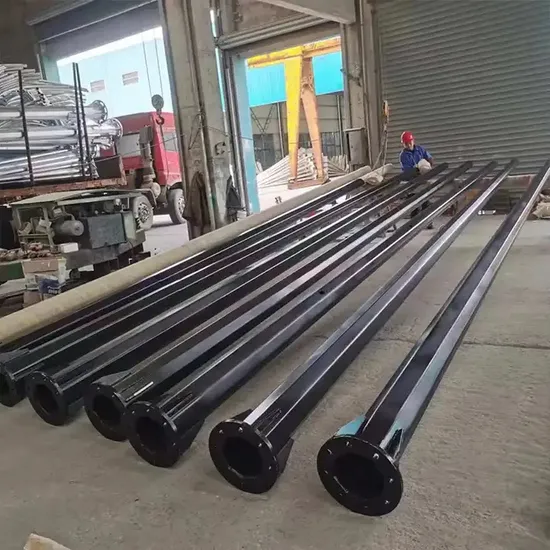 8m 10m Single Arm Metal Galvanized Steel Conical Street Lighting Galvanized Pole Post Price for Malaysia