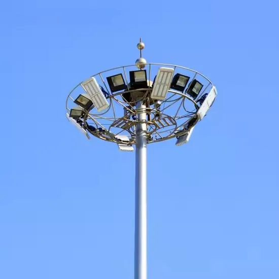 Customized Tennis Court Light Pole 12m15m 18m 20m High Mast Pole Flood Lighting Pole