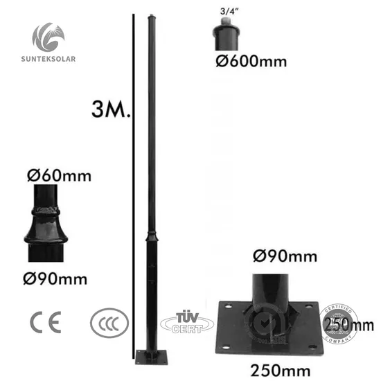 Factory Price Suntek Steel Light Pole Outdoor Solar Post with ISO