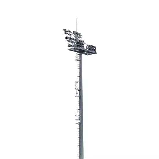 Football Stadium High Mast Lighting Hot DIP Galvanised 20m 25m 30m 35m 40m Easy Maitanance Ladder Type High Mast Pole Lighting