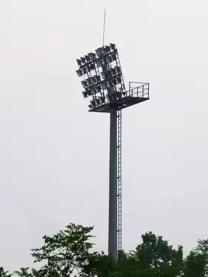 Football Stadium High Mast Lighting Hot DIP Galvanised 20m 25m 30m 35m 40m Easy Maitanance Ladder Type High Mast Pole Lighting