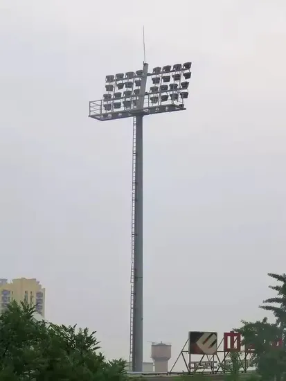 Football Stadium High Mast Lighting Hot DIP Galvanised 20m 25m 30m 35m 40m Easy Maitanance Ladder Type High Mast Pole Lighting