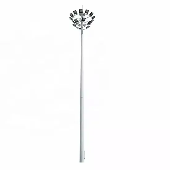 Galvanized High Mast Pole for Tennis Court and Stadium Sports Lights 35m