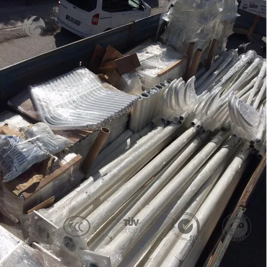 Galvanized Street Light Pole Double Single Arm Price Galvanized Steel Solar Street Light Pole