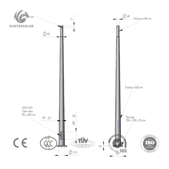 Galvanized Street Light Pole Price 8 Meter Height Street Light Pole