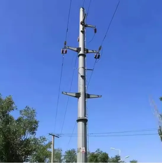 High Quality 400kv Electric Power Transmission Tower Pole 33kv-11kv High Voltage Steel Pole Power Distribution Equipment