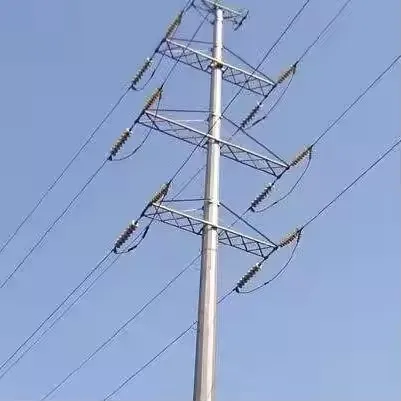 High Quality Steel Customized Corrosion Preventive Octagonal Hot DIP Galvanized Electric Power Transmission Tower Utility Pole