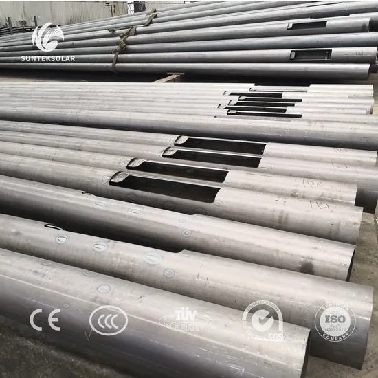 Hot Highway Galvanized LED Solar Light Stainless Pole Price Street Steel Poles