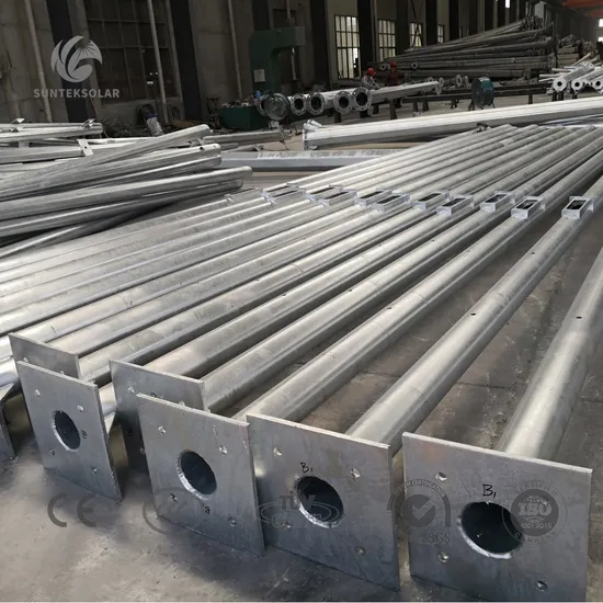 Hot Hip Galvanization Octagonal Galvanized Pole 6m