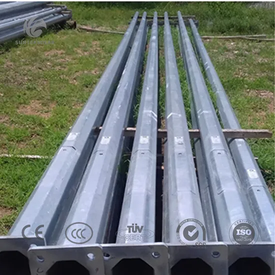 Hot Hip Galvanization Steel Lamp Street Light Pole Galvanized with Good Service