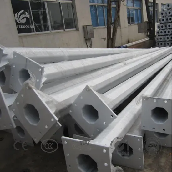 Hot Hip Galvanization Steel Tapered Pole Poles Street Lamp Post LED Light Galvanized ODM