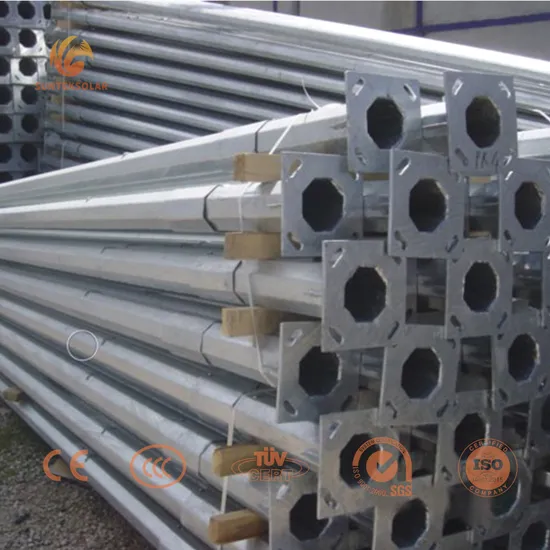 ISO Approved Hot Hip Galvanization Street Lamp Post Lighting Pole with Good Price