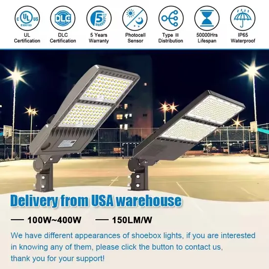 LED Light with Photocell LED Street Light Shoebox Lights