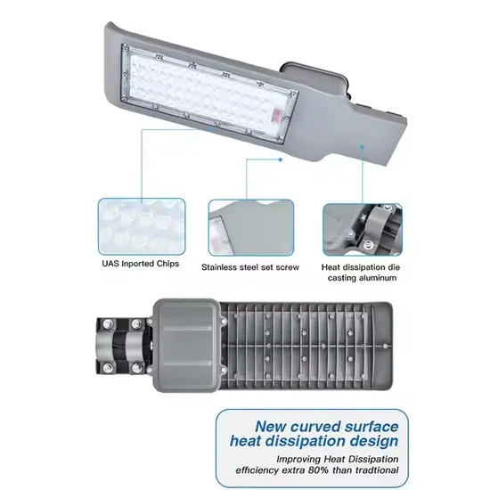 OEM Comercial Public Lighting 30W 40W 60W 120wsmd Automatic Aluminum LED Street Light