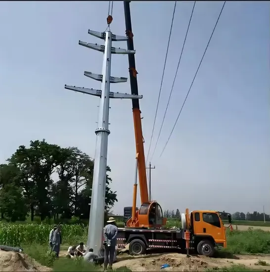 Stainless Steel Tubular Utility Pole Transmission Power Pole Electricity Poles