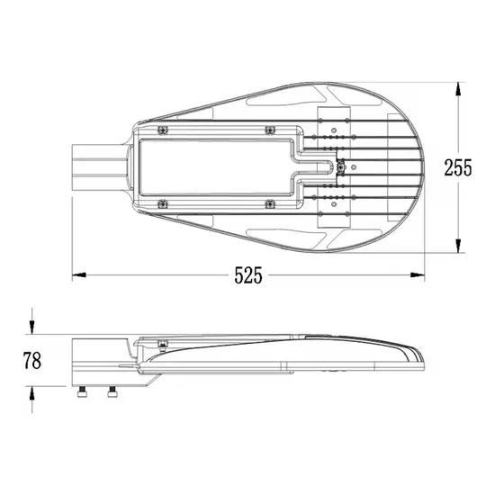 Waterproof IP65 LED Street Light for Road Lighting with Remote