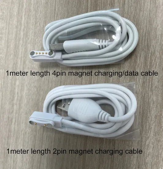 Magnetic 2pin 7.62mm space 1 Meter length USB charging cable for Kids Elderly GPS Watch Mini GPS Trackers C01