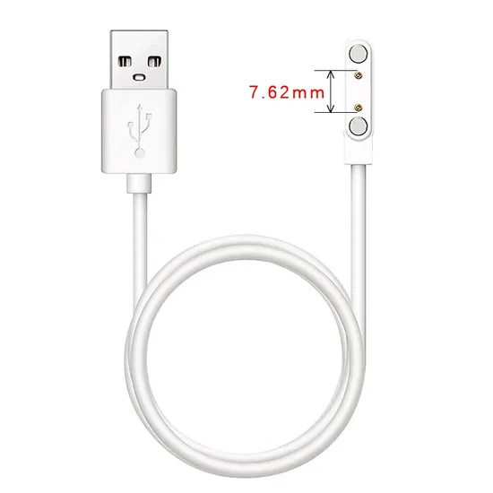 Universal 2pin 4pin 5pin 7.62mm Space Kids Elderly GPS Smart Watch USB Magnetic Charging Cable 1Meter length with avoid short circuit IC C01