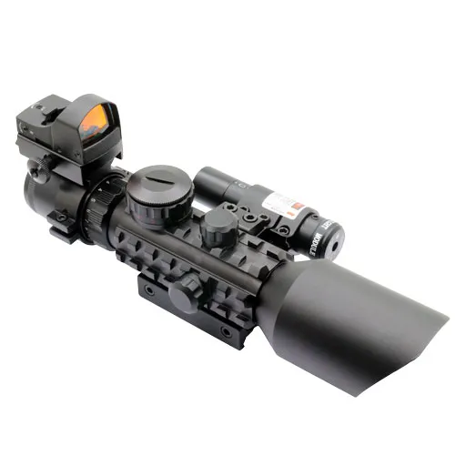 3-10X42 Riflescope Sight Red DOT Sight Laser Pointer Riflescope