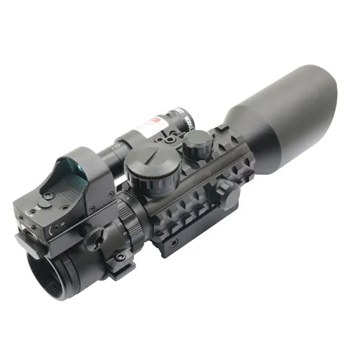 3-10X42 Riflescope Sight Red DOT Sight Laser Pointer Riflescope