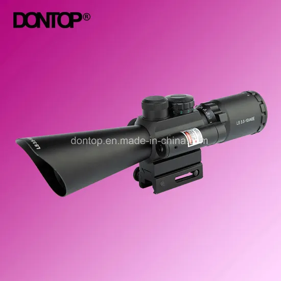 3.5-10X40 Red Laser Riflescopes Hunting Tactical Scope