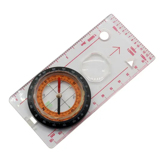 Map Ruler Directional Compass for Travel with Scale