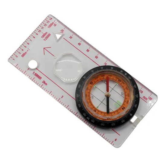 Map Ruler Directional Compass for Travel with Scale