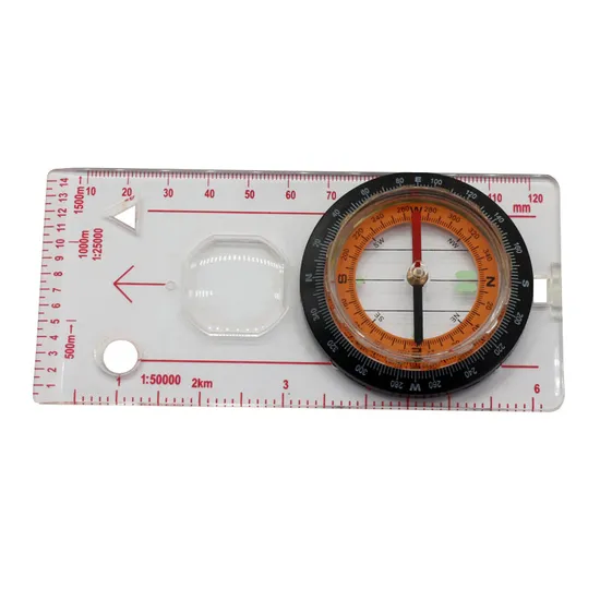 Map Ruler Directional Compass for Travel with Scale