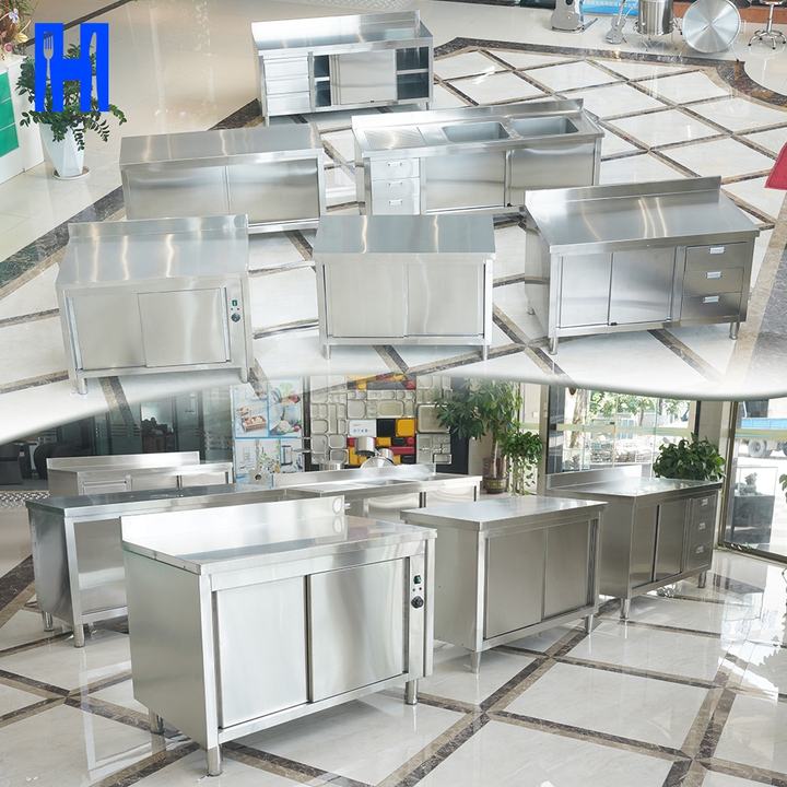 Heavybao Commercial Stainless Steel Restaurant Kitchen Work Table Food Prep Worktable Equipment