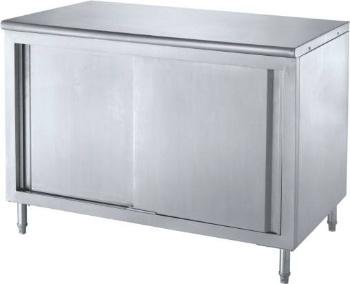 Heavybao Commercial Table Encolsed Base Stainless Steel Worktable With Locker For Kitchen Cooker Use Manufacturing Services Chain