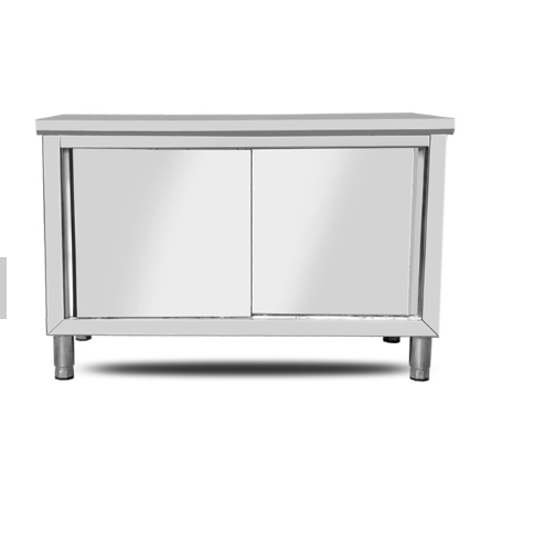Heavybao Commercial Table Encolsed Base Stainless Steel Worktable With Locker For Kitchen Cooker Use Manufacturing Services Chain