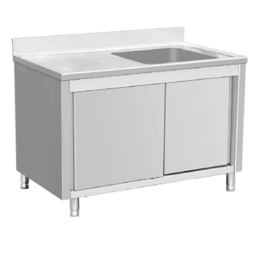 Heavybao Commercial Table Encolsed Base Stainless Steel Worktable With Locker For Kitchen Cooker Use Manufacturing Services Chain