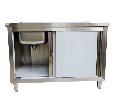 Heavybao Commercial Table Encolsed Base Stainless Steel Worktable With Locker For Kitchen Cooker Use Manufacturing Services Chain