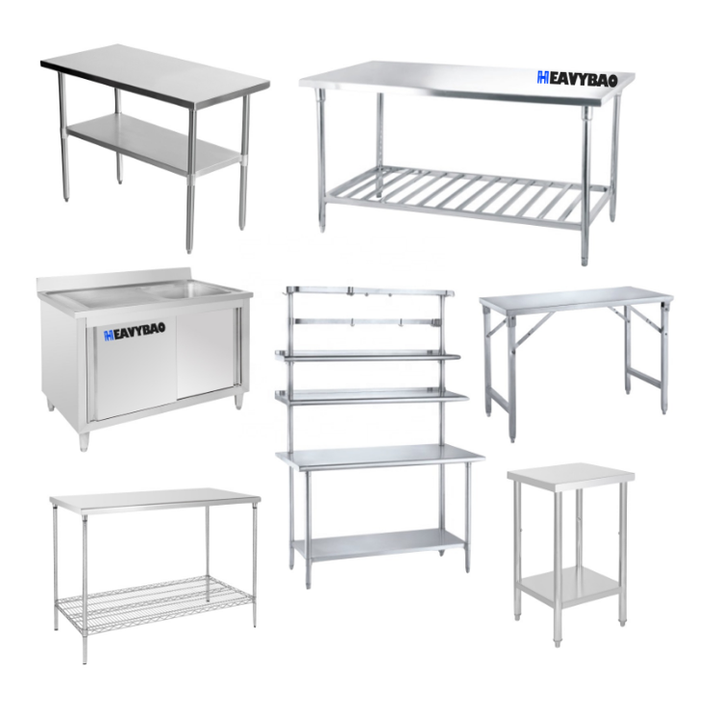 Heavybao Commercial Undermount Single Bowl Pressing Stainless Steel Kitchen Table With Sink Wholesale Distribution Distributor