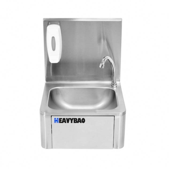 Heavybao Commercial hand free knee operated removable Wash basin Kitchen Sink stainless steel