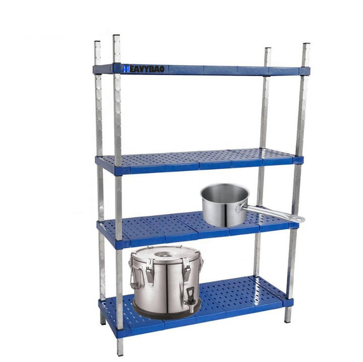 Heavybao Commerical GN Pan Storage Rack  Adjustable Shelf With Stainless Steel Tube Used Food Restaurant Kitchen Rack Shelf Factory-Owned Wholesale